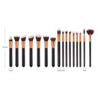 16pcs black gold makeup brush set highlight powder shading brush professional contouring brushes set makeup brushes 16 pcs