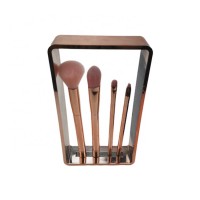 4pcs makeup brushes set Sialia New Style standing magnetic frame holder with Powder Blending Eyebrow Eyeshadow brushes